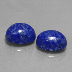 天然青金石，椭圆形切割，8×6.1毫米，不透明