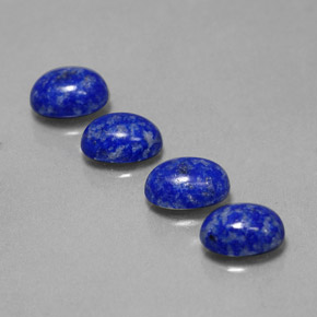 天然青金石，椭圆形切割，7×5.1毫米，不透明