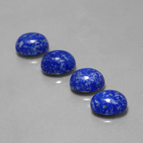 天然青金石，椭圆形切割，8×6.2毫米，不透明