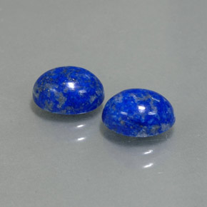 天然青金石，椭圆形切割，8×6.2毫米，不透明