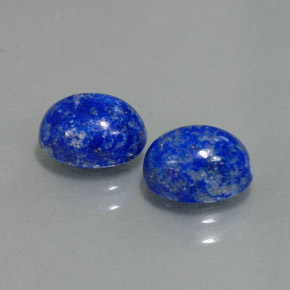 天然青金石，椭圆形切割，7.9×6.3毫米，不透明