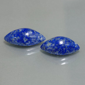 天然青金石，马眼形，15.1×7.6毫米，不透明
