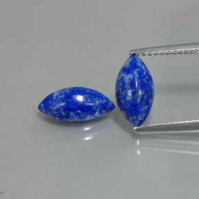 天然青金石，马眼形，11.2×5.6毫米，不透明