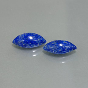 天然青金石，马眼形，11.2×5.6毫米，不透明
