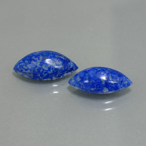 天然青金石，马眼形，13.6×7.1毫米，不透明
