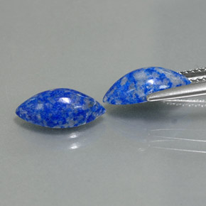 天然青金石，马眼形，11.7×6.1毫米，不透明