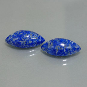 天然青金石，马眼形，13.9×7.1毫米，不透明