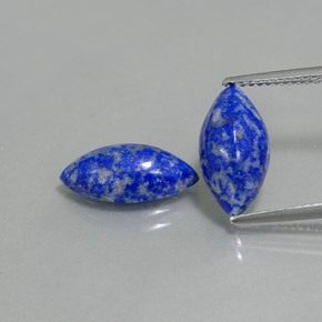 天然青金石，马眼形，14.1×7.1毫米，不透明