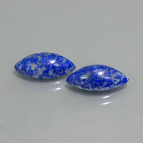 天然青金石，马眼形，14.1×7.1毫米，不透明