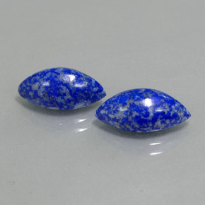 天然青金石，马眼形，14.1×7.2毫米，不透明