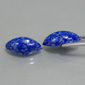 天然青金石，马眼形，14.1×7.2毫米，不透明