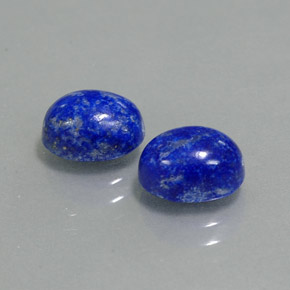 天然青金石，椭圆形切割，8.1×6.2毫米，不透明