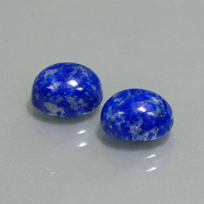 天然青金石，椭圆形切割，8.1×6.1毫米，不透明
