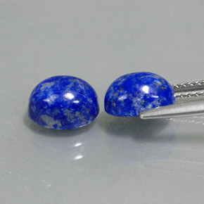 天然青金石，椭圆形切割，8.1×6.1毫米，不透明