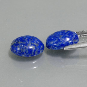 天然青金石，椭圆形切割，9×7.1毫米，不透明