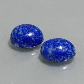 天然青金石，椭圆形切割，7.9×6.1毫米，不透明