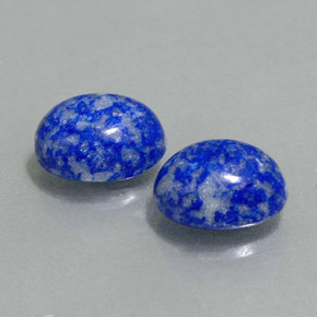 天然青金石，椭圆形切割，8×6.1毫米，不透明