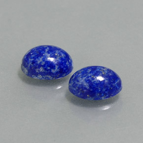 天然青金石，椭圆形切割，7.1×5.2毫米，不透明
