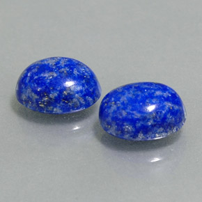 天然青金石，椭圆形切割，8.1×6.2毫米，不透明