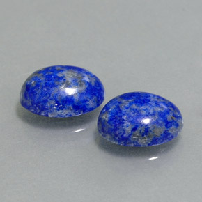 天然青金石，椭圆形切割，8.1×6.3毫米，不透明