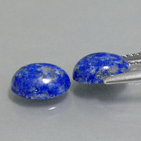 天然青金石，椭圆形切割，8.1×6.3毫米，不透明