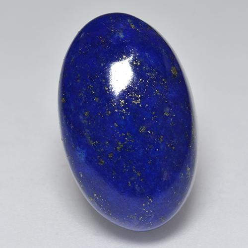 24.84克拉天然青金石，椭圆形切割，21.7×13.6毫米，不透明