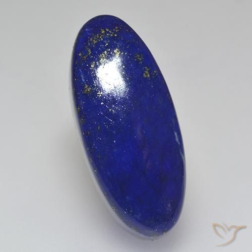 25.74ct 天然 浓海军蓝 青金石, 椭圆形, 不透明