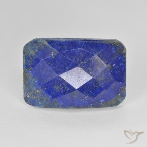 13.36ct 天然 亮蓝色 青金石, 祖母绿式切割, 不透明