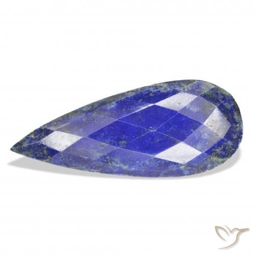 37.94ct 天然 暗蓝色 青金石, 梨形, 不透明