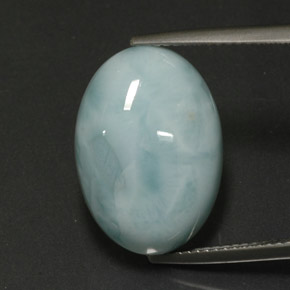 12.97克拉天然拉利玛石，椭圆形切割，18.1×13毫米，不透明