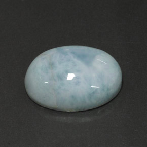 9.28克拉天然绿色拉利玛石，椭圆形切割，15.8×11.8毫米，不透明