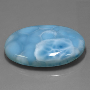 149.60克拉天然拉利玛石，椭圆形切割，50×34.1毫米，不透明