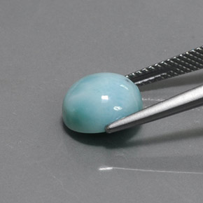 4.16克拉天然拉里马尔，圆形切割，不透明