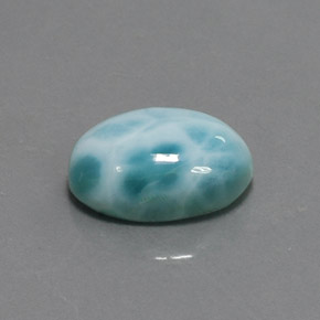 6.91克拉天然拉利玛石，椭圆形切割，14.1×10.1毫米，不透明