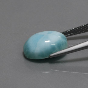 7.08克拉天然拉利玛石，椭圆形切割，14.2×10.2毫米，不透明