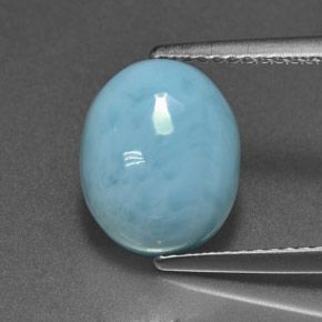 3.85克拉天然拉利玛石，椭圆形切割，11.1×9毫米，不透明