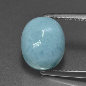 4.71克拉天然拉利玛石，椭圆形切割，11.1×9.1毫米，不透明