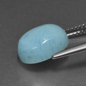 4.71克拉天然拉利玛石，椭圆形切割，11.1×9.1毫米，不透明