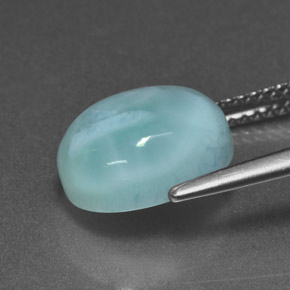 4.70克拉天然拉里马尔，椭圆形切割，不透明