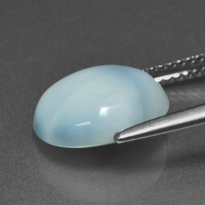 4.65克拉天然拉利玛石，椭圆形切割，12.1×9.9毫米，不透明