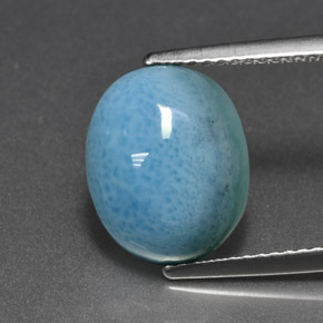 5.04克拉天然拉利玛石，椭圆形切割，12.1×9.8毫米，不透明