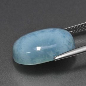 11.25克拉天然拉利玛石，椭圆形切割，16×12.1毫米，不透明