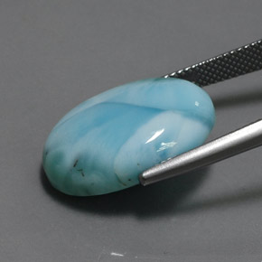 15.22克拉天然拉利玛石，椭圆形切割，20.1×15.1毫米，不透明