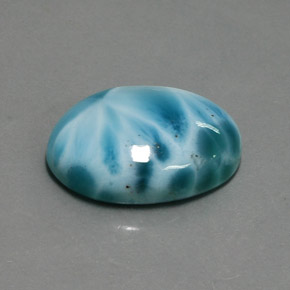 15.87克拉天然拉利玛石，椭圆形切割，20.2×15.2毫米，不透明