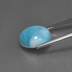 6.52克拉天然拉里马尔，圆形切割，不透明