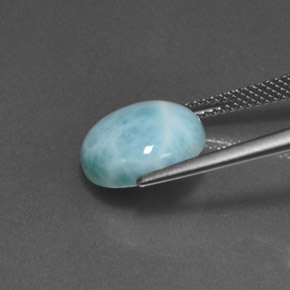 5.81克拉天然拉里马尔，圆形切割，不透明