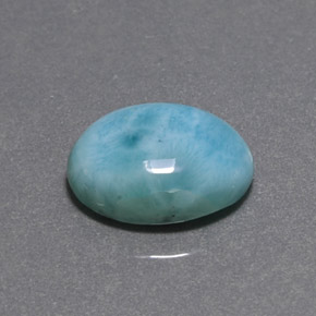 6.54克拉天然绿色拉利玛石，椭圆形切割，14×10.1毫米，不透明