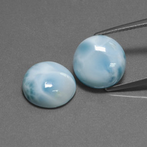 克拉天然拉里马尔，圆形切割，不透明