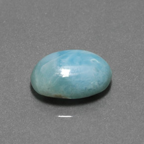 5.86克拉天然拉利玛石，椭圆形切割，13.8×9.9毫米，不透明