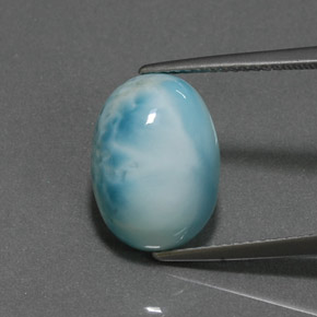 7.36克拉天然拉利玛石，椭圆形切割，13.9×10毫米，不透明
